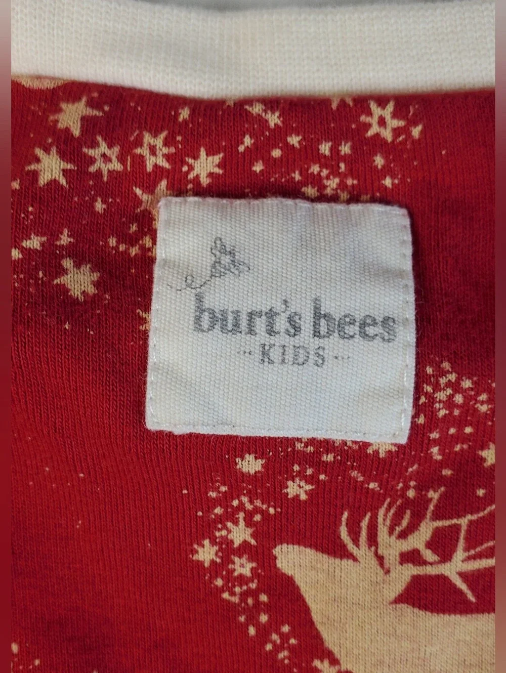 Burts Bees Kids Christmas Holiday Reindeer Pajamas 2-Piece - Size 5T - GUC